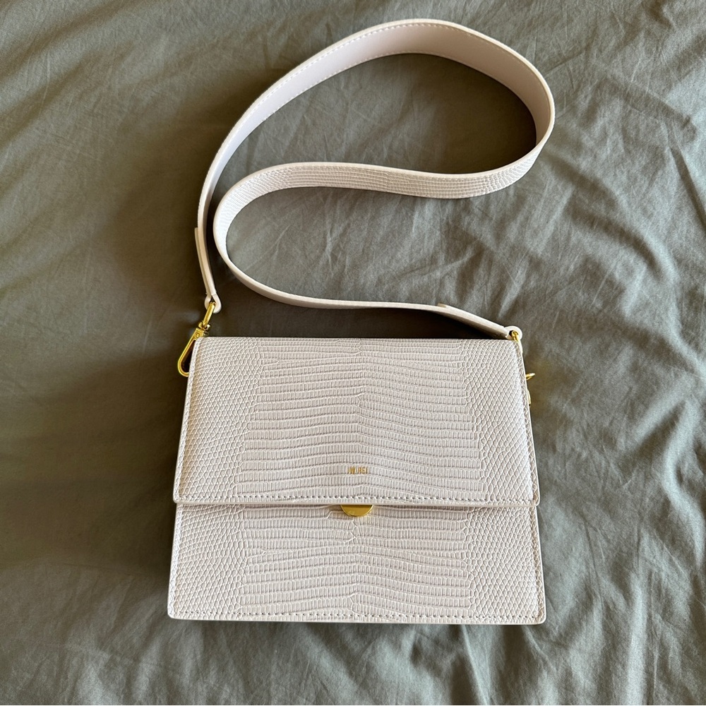 Mini Flap Crossbody - Ivory Lizard